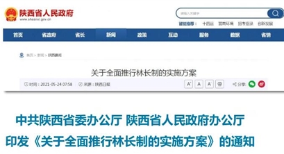 关于全面推行林长制的实施方案